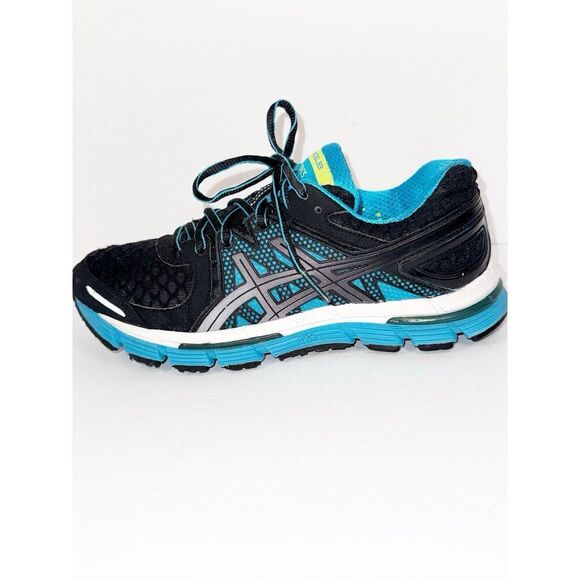 Asics Womens 6 Gel Excel 33 Running Shoes Athletic Black Blue Gym Workout Casual - Picture 11 of 14